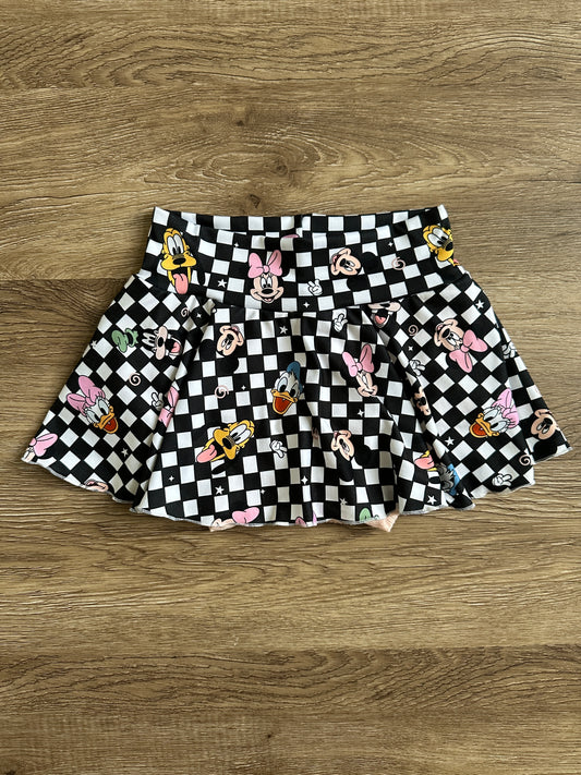 Checkered Mickey & Friends Skirted Bummies