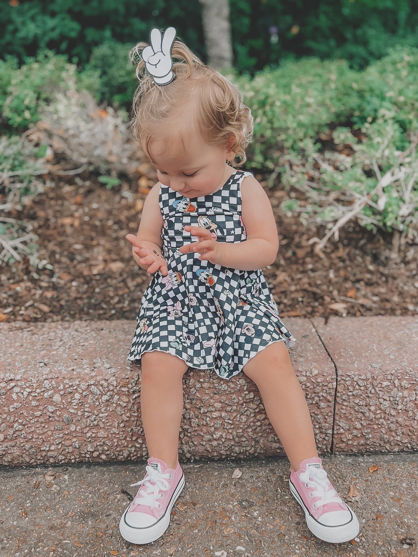 Checkered Mickey & Friends Dress