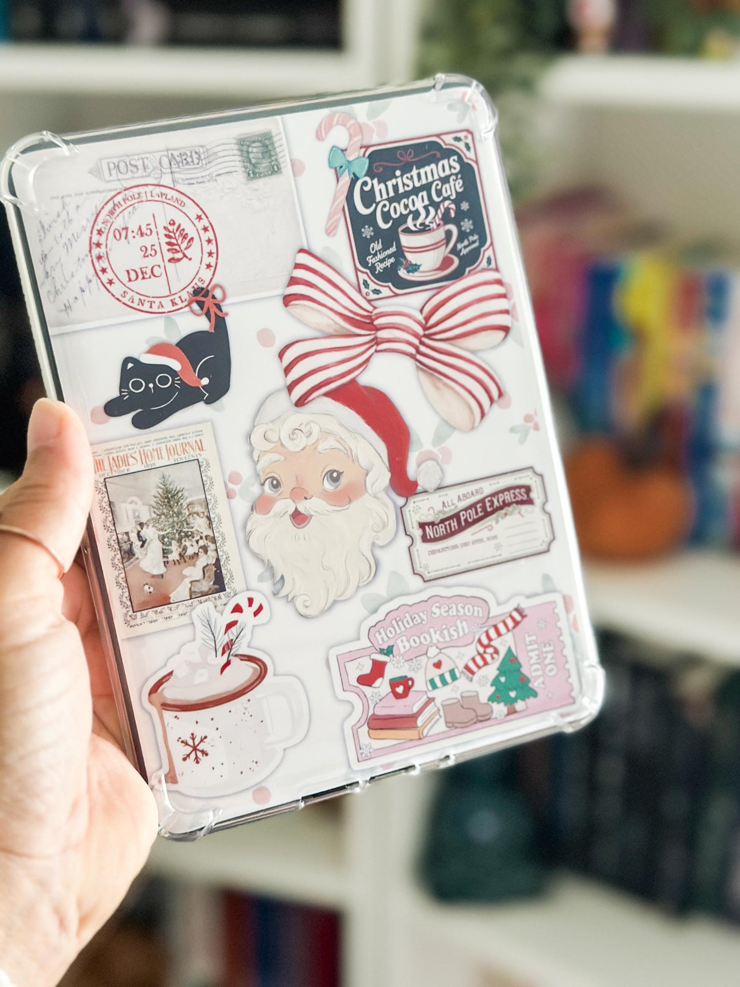 Christmas Kindle Case Insert | Santa Vibes | Coffee E-reader | Reading | Book Lover | Cozy Holiday Book