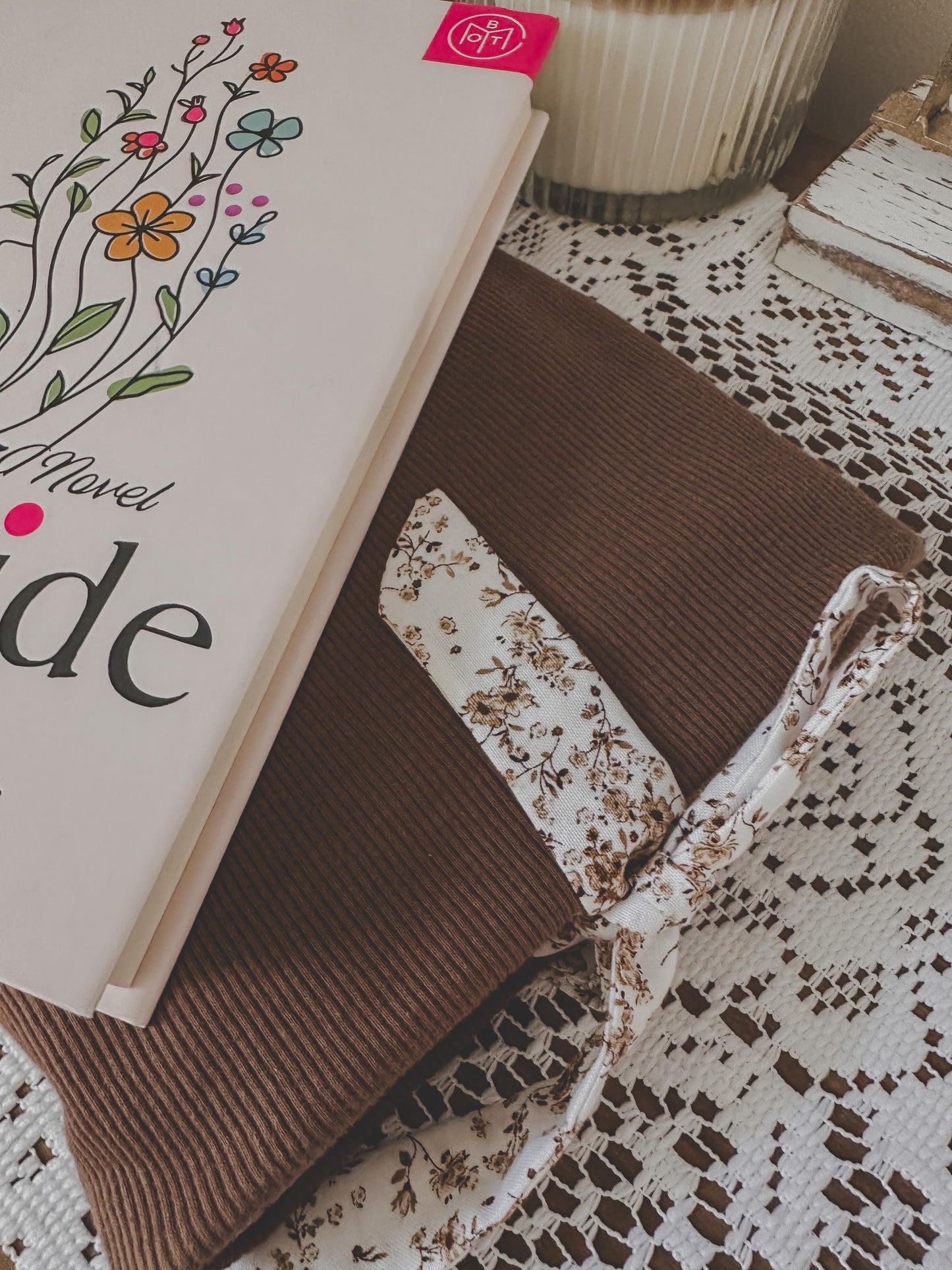 Organic Fabric Book Sleeve | Book Pouch with Bow | Padded Book Cover | Padded Book Sleeve | Book Lover Gift | Bookish Gift for Readers