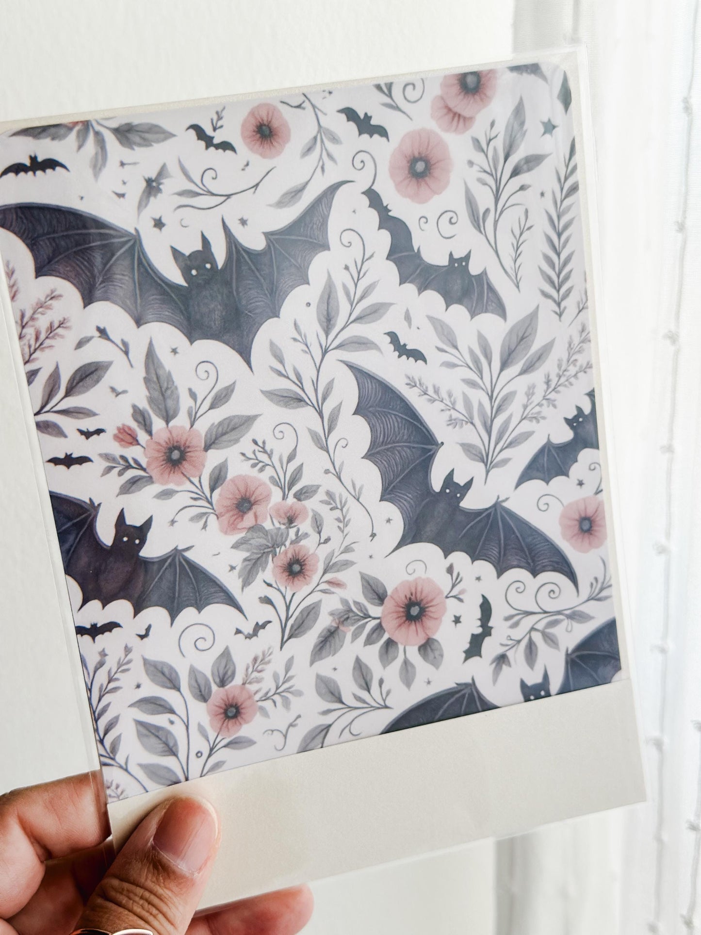 Bats & Florals Halloween Kindle Case Insert | Spooky Floral E-reader Accessories | Gothic Bookish | Cute Bat Pattern