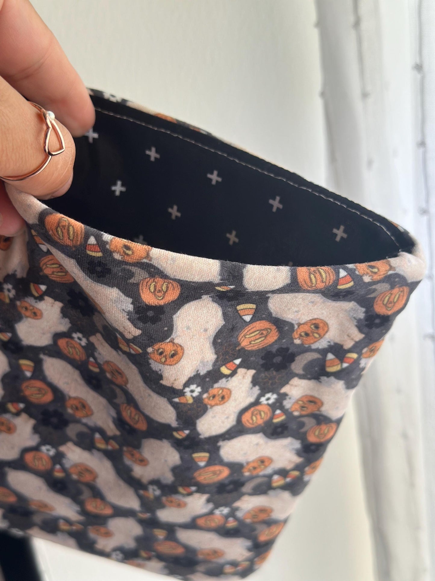 Spooky Ghosts + Candy Corn E-Reader Pouch | Kewpie Doll | Halloween Kindle Sleeve  | Paperwhite Case | Book Lover Gift
