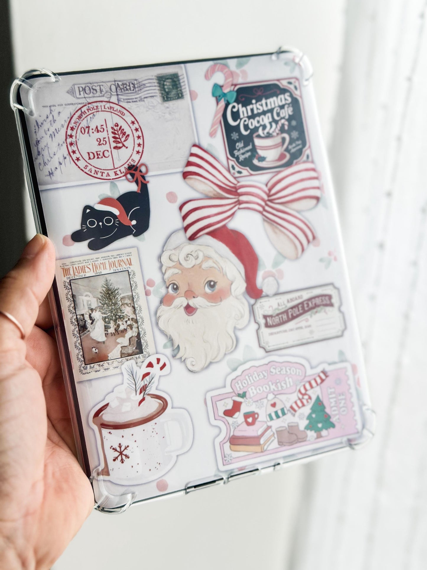 Christmas Kindle Case Insert | Santa Vibes | Coffee E-reader |  Reading | Book Lover | Cozy Holiday Book