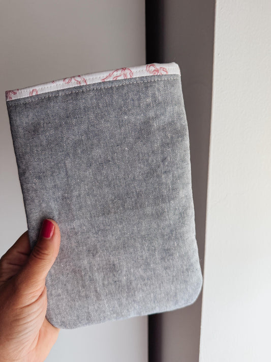 Denim and Pink Bows Kindle Sleeve